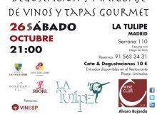 Cartel Cata de Vinos La Tulipe Madrid