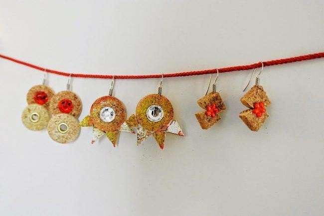 Pendientes de Corchos de Vino DIY
